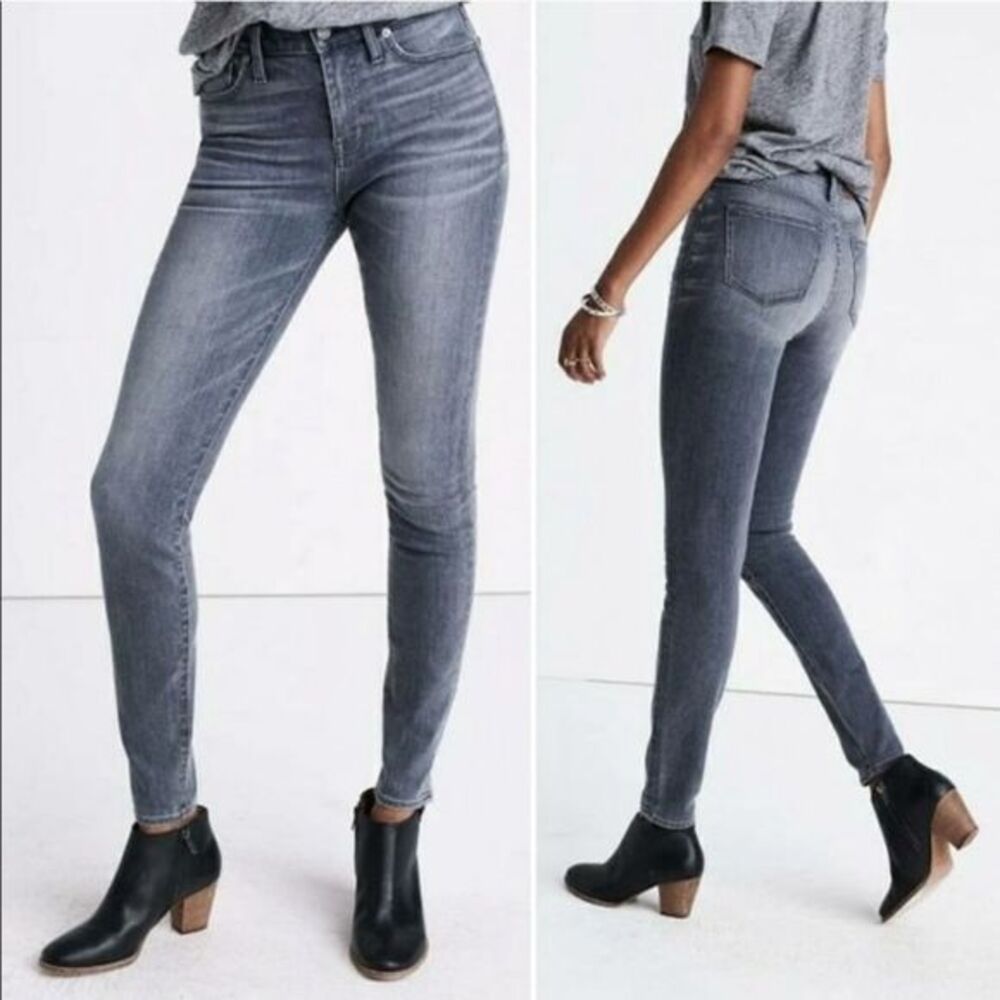 MADEWELL 9” High Riser Skinny Skinny Gray Wash 25